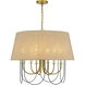 Eupora 6 Light 28 inch Antique Brass and Black Chandelier Ceiling Light