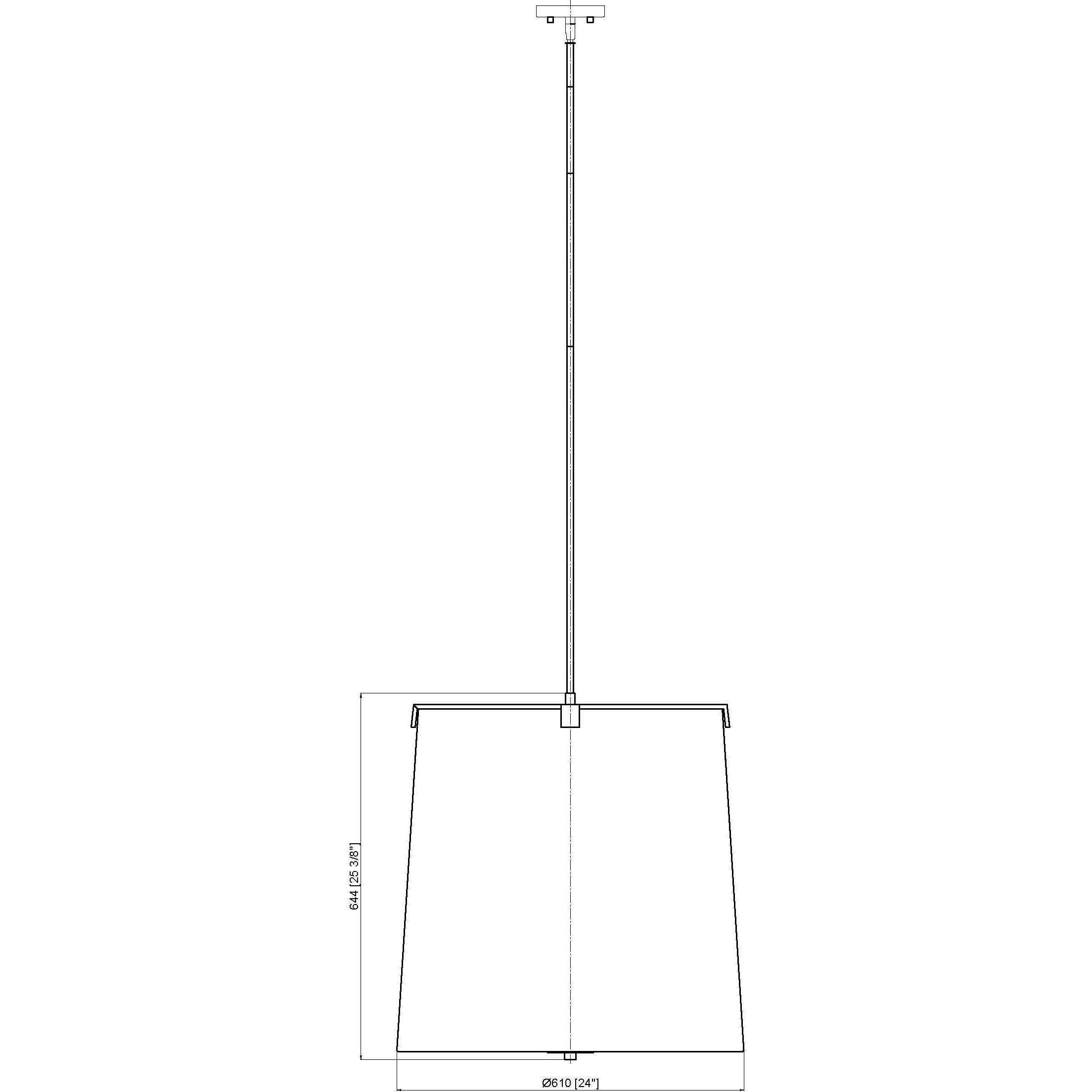 Weston 6 Light 24 inch Matte Black Pendant Ceiling Light