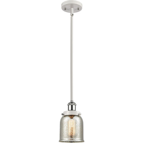 Ballston Bell LED 5 inch White and Polished Chrome Mini Pendant Ceiling Light, Small Bell