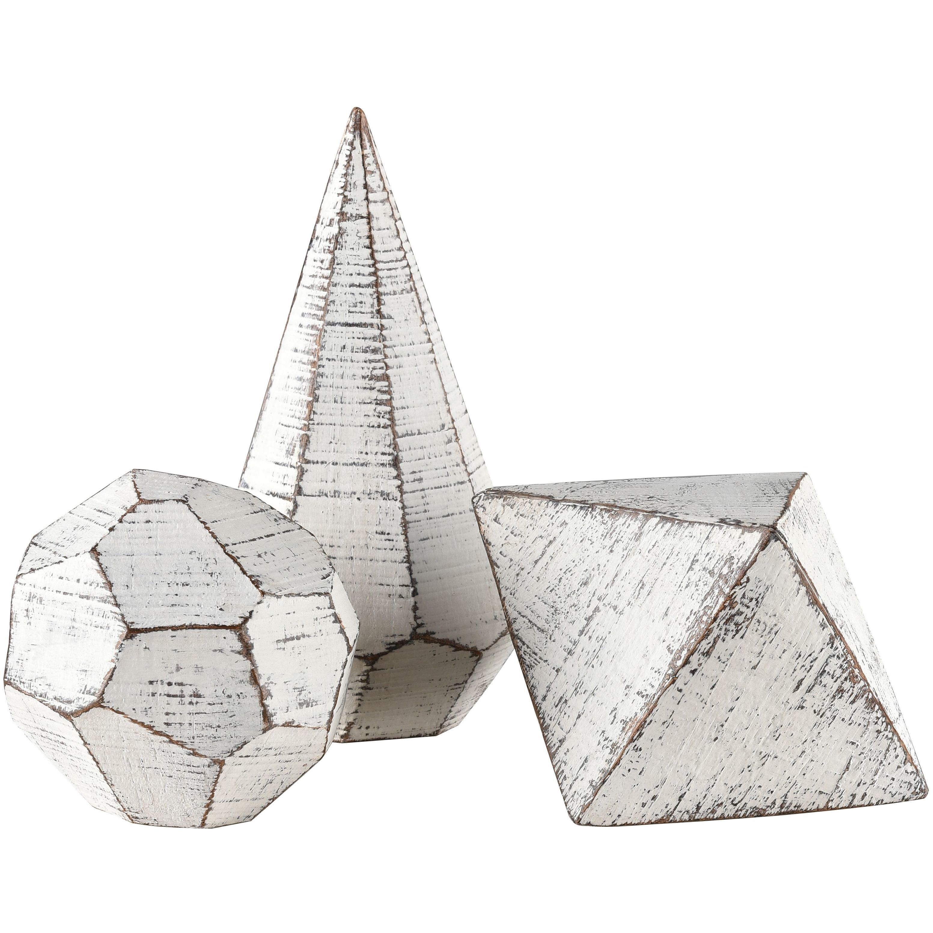 Copas Whitewash Decorative Object, Set of 3