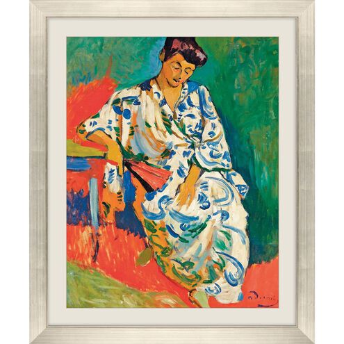 Figurative Collection Modern Silver Leaf Wood Framed Art