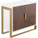 Crafton Mahogany with White and Satin Brass Cabinet