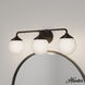 Hepburn 3 Light 25 inch Matte Black Vanity Light Wall Light