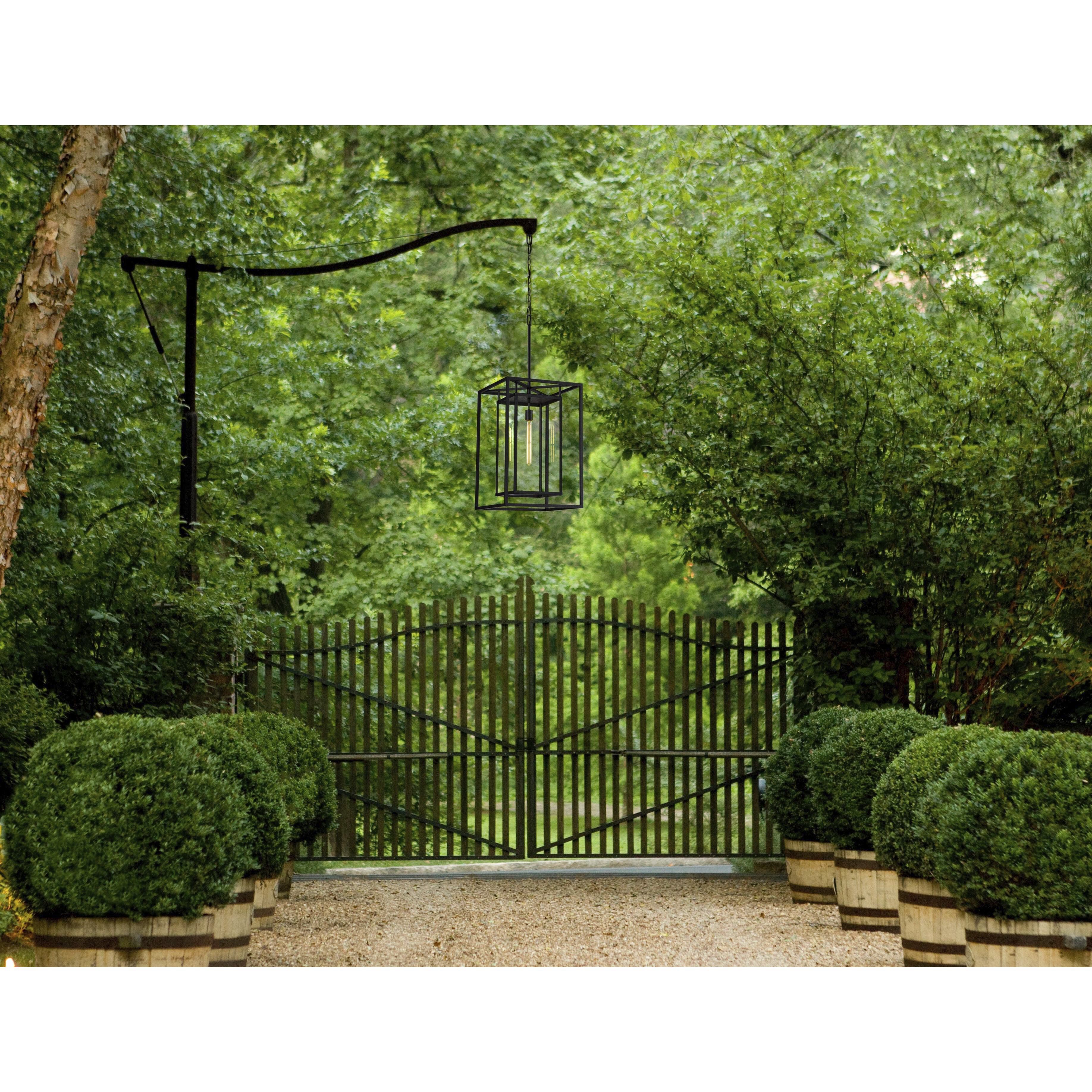 Open Air Max LED 17 inch Black Outdoor Hanging Lantern