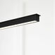Mick De Giulio Stagger LED 48 inch Nightshade Black Linear Suspension Ceiling Light, Integrated LED