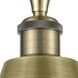 Ballston Cone 1 Light 8 inch Antique Brass Semi-Flush Mount Ceiling Light