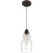 Modern 1 Light 6 inch Oil Rubbed Bronze Mini-Pendant Ceiling Light