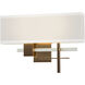 Cosmo 2 Light 16.5 inch Ink and Vintage Platinum ADA Sconce Wall Light in Flax