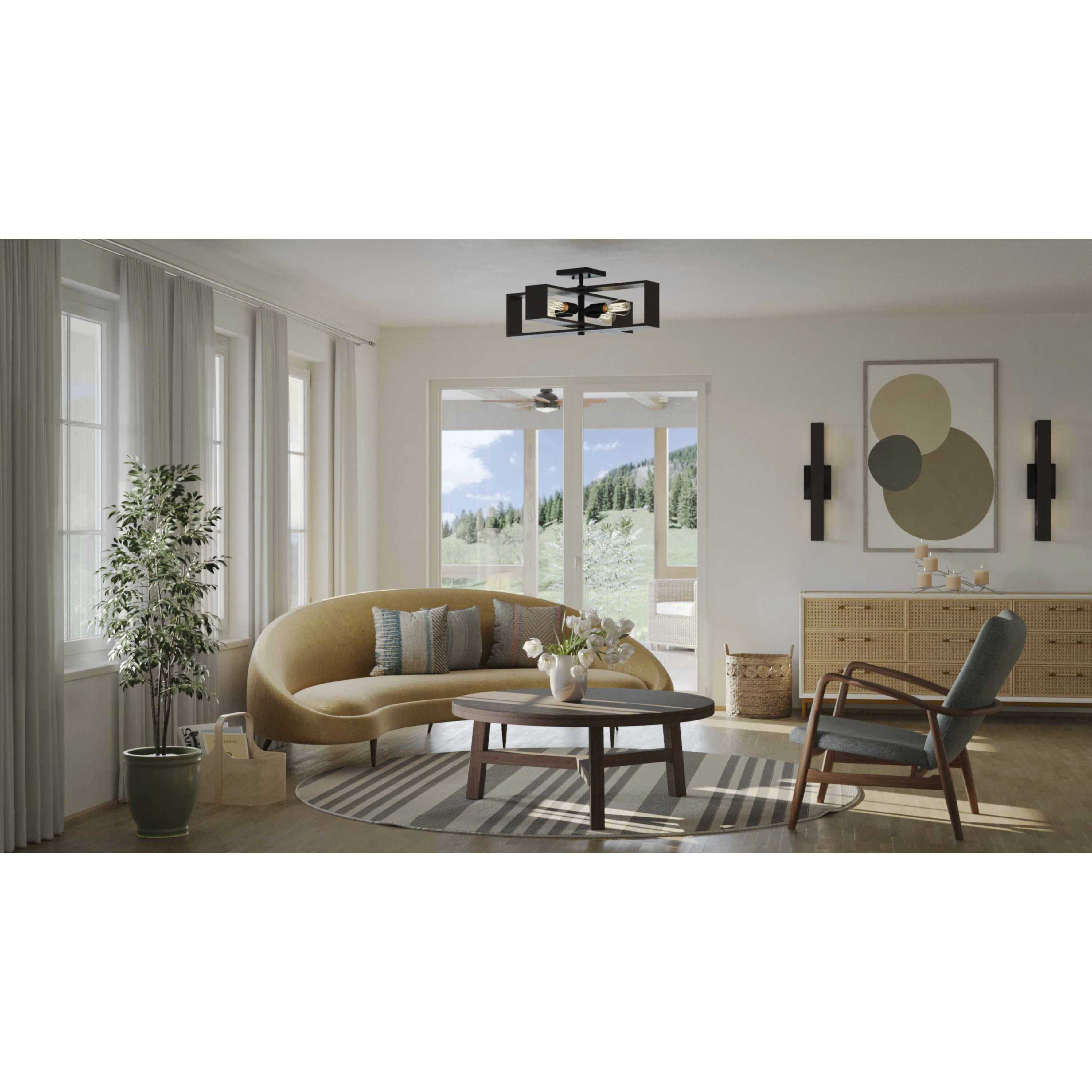 Boundary 2 Light 24 inch Matte Black Wall Bracket Wall Light, Design Series