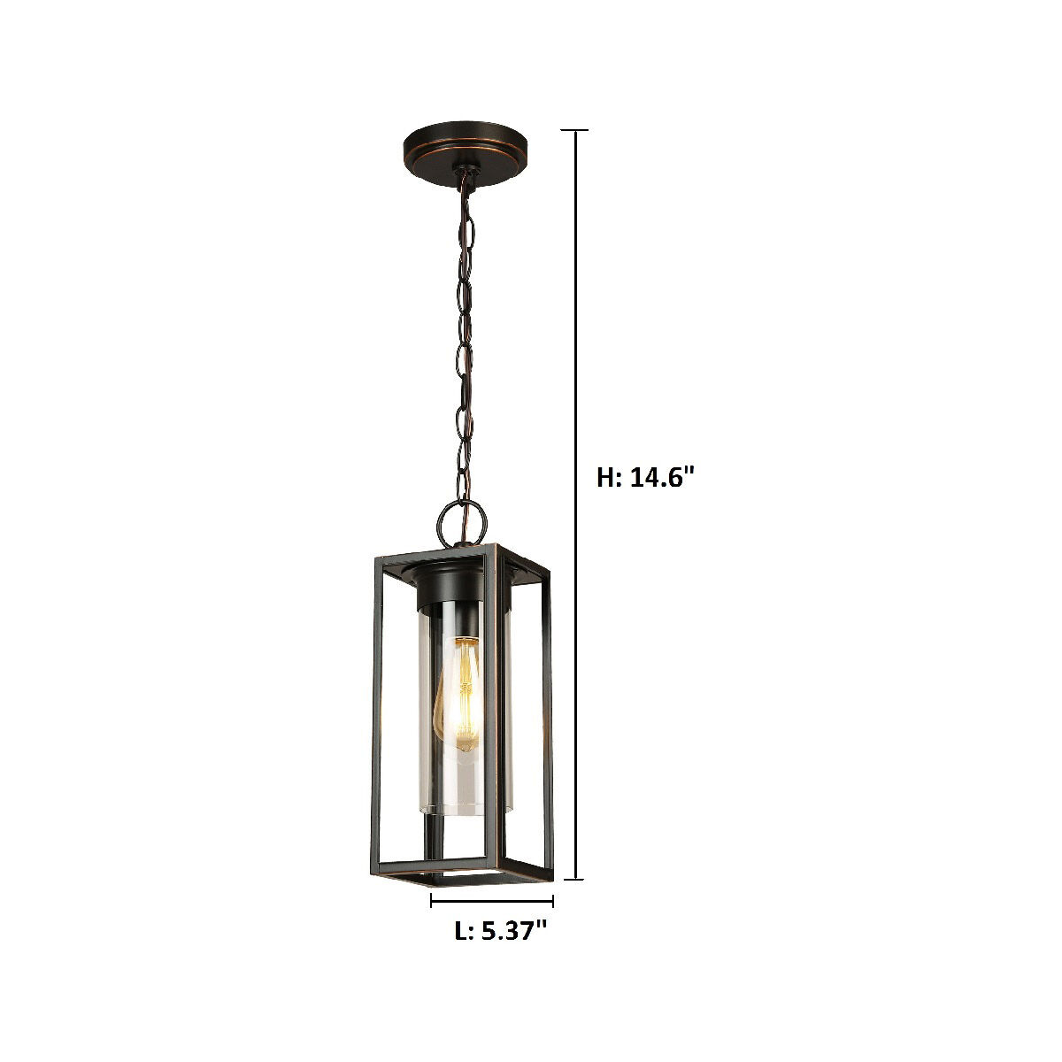 Walker Hill 1 Light 5.37 inch Oil Rubbed Bronze Outdoor Pendant