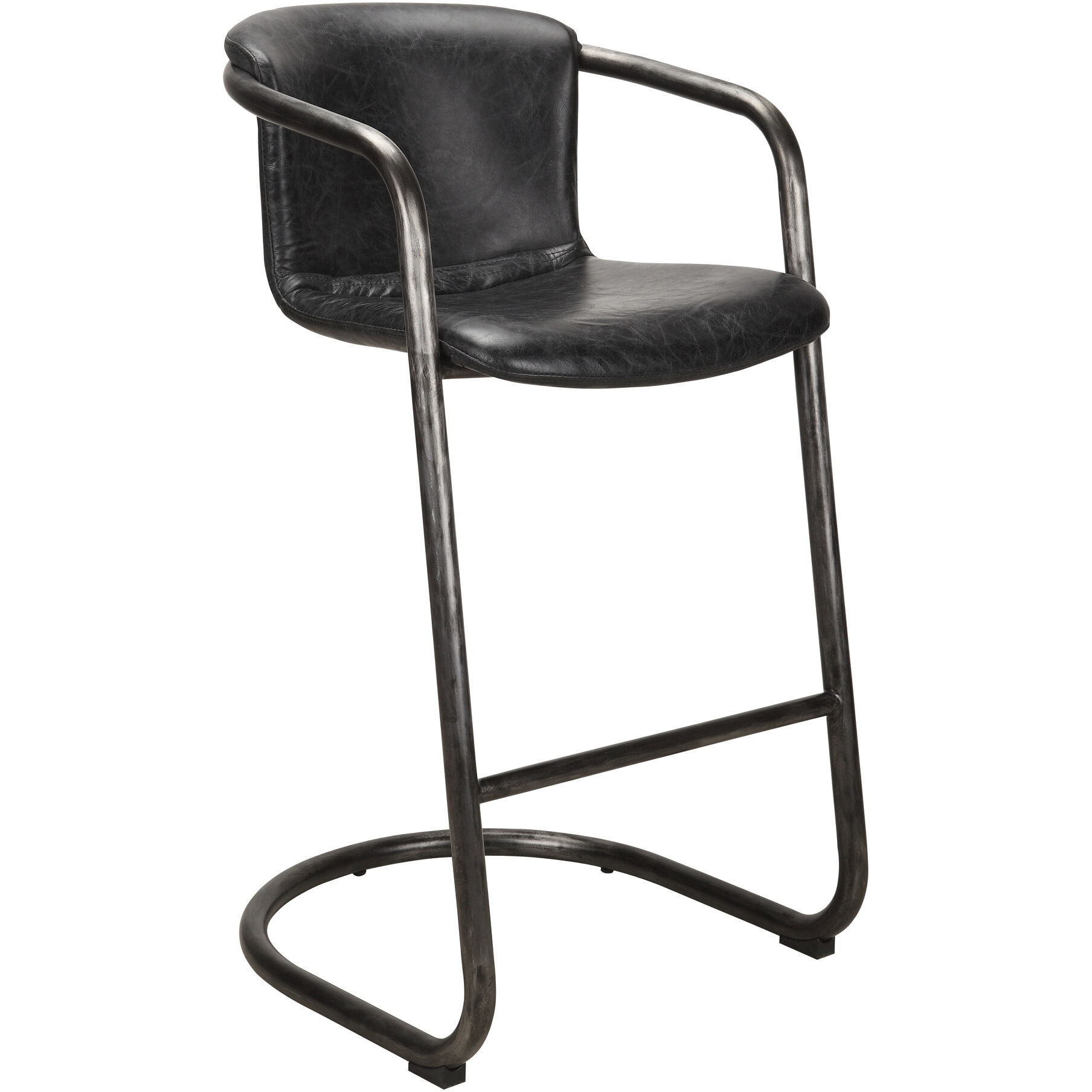 Freeman 40 inch Black Barstool, Set of 2