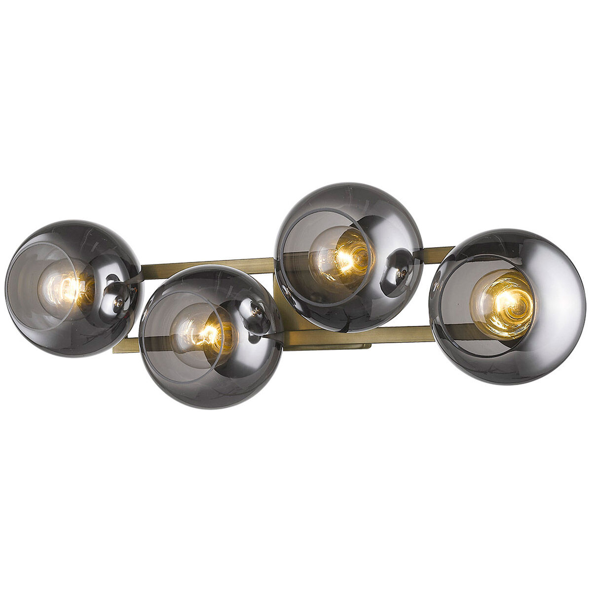 Lunette 4 Light 29 inch Aged Brass Sconce Wall Light