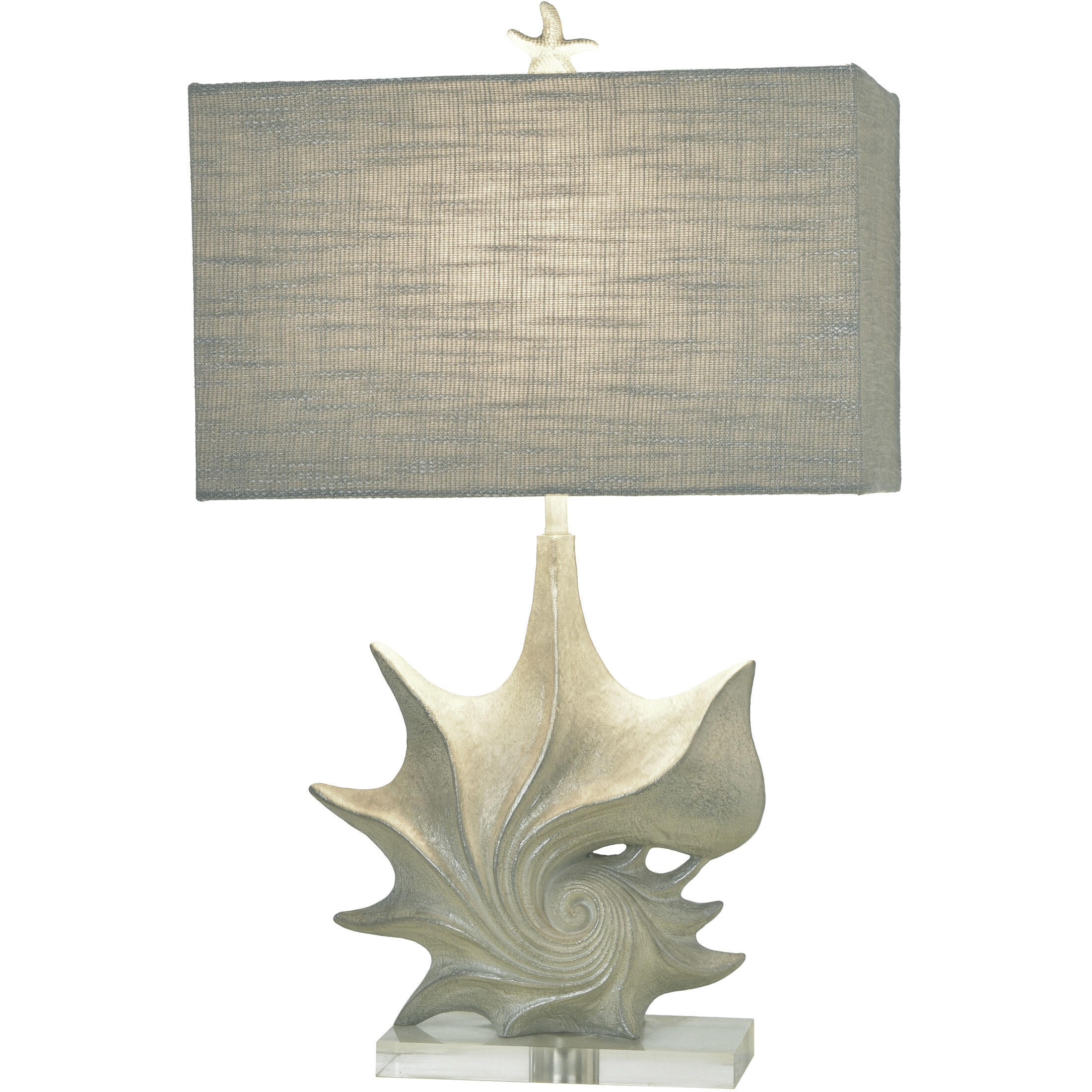 Anartia 29.5 inch 100 watt Cream and Silver Table Lamp Portable Light