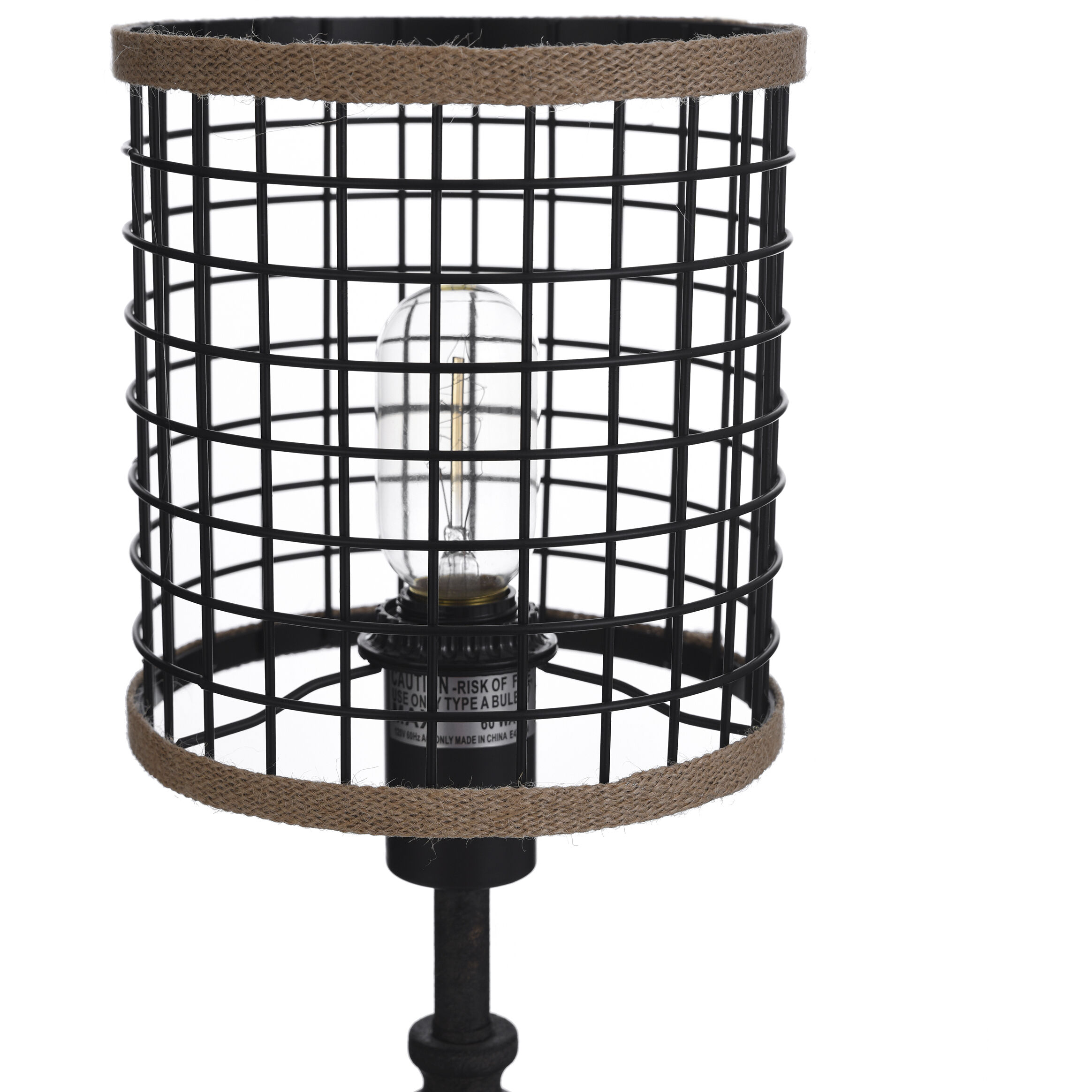 Signature 2 inch 60 watt Black Table Lamp Portable Light