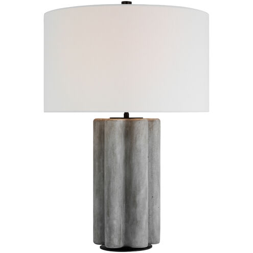 Kelly Wearstler Vellig 28 inch 15.00 watt Oyster Stained Concrete Table Lamp Portable Light, Medium