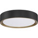 Malaga LED 15.75 inch Matte Black and White Flush Mount Ceiling Light