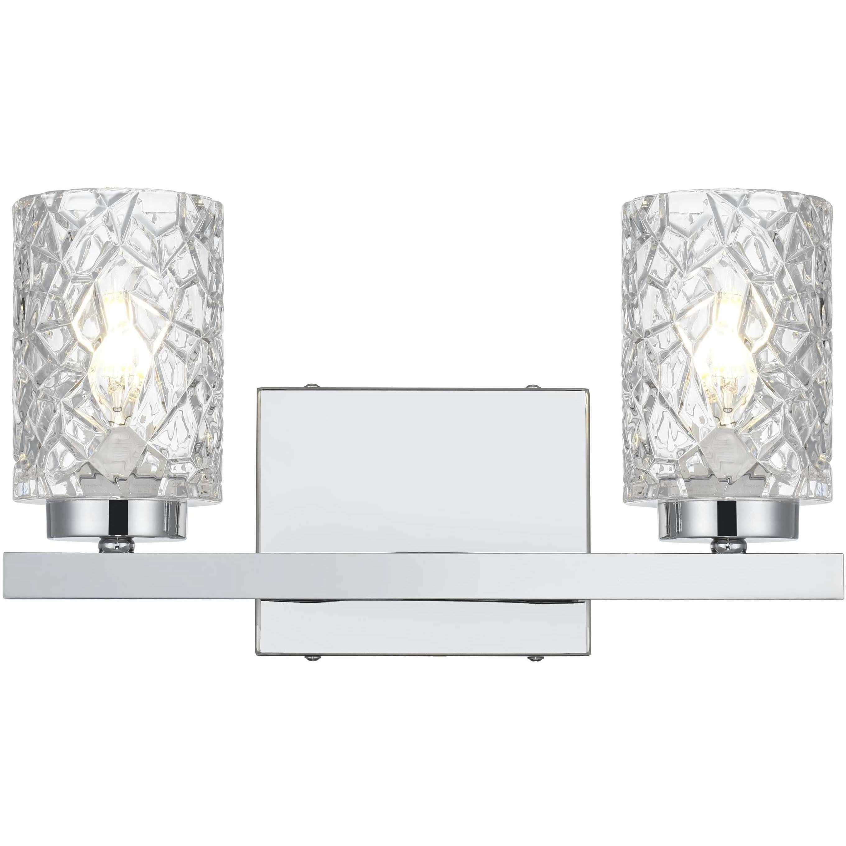 Cassie 2 Light 14 inch Chrome Bath Sconce Wall Light