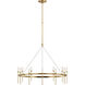 Peter Bristol Overture LED 39 inch Natural Brass Ring Chandelier Ceiling Light, XL