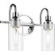 Kavi 2 Light 12.5 inch Chrome Vanity Light Wall Light