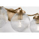 Drew & Jonathan Preston 3 Light 24 inch Satin Brass Bath Vanity Wall Light