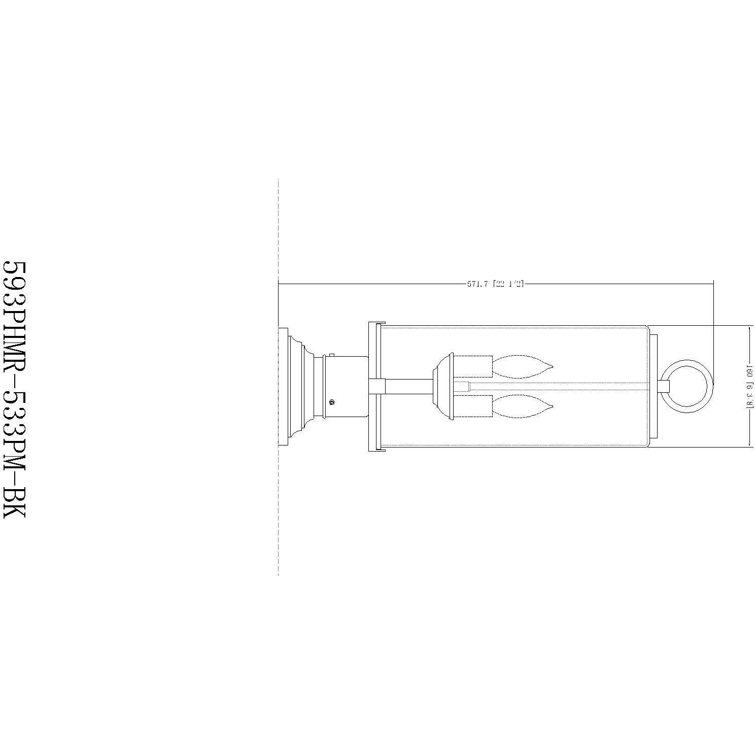Sana 2 Light 22.25 inch Black Outdoor Pier Mounted Fixture