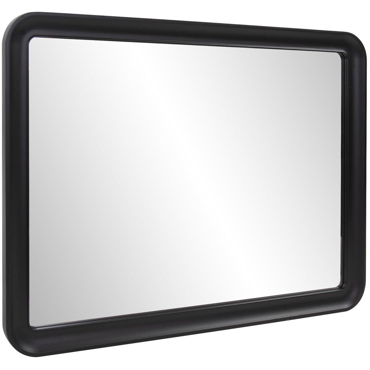 Joelle 40 X 30 inch Matte Black Mirror