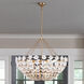 Azalea 12 Light 36 inch Distressed Brass Chandelier Ceiling Light, Single Tier