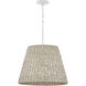 Seabrook 1 Light 24 inch Textured Plaster Chandelier Ceiling Light, Drum