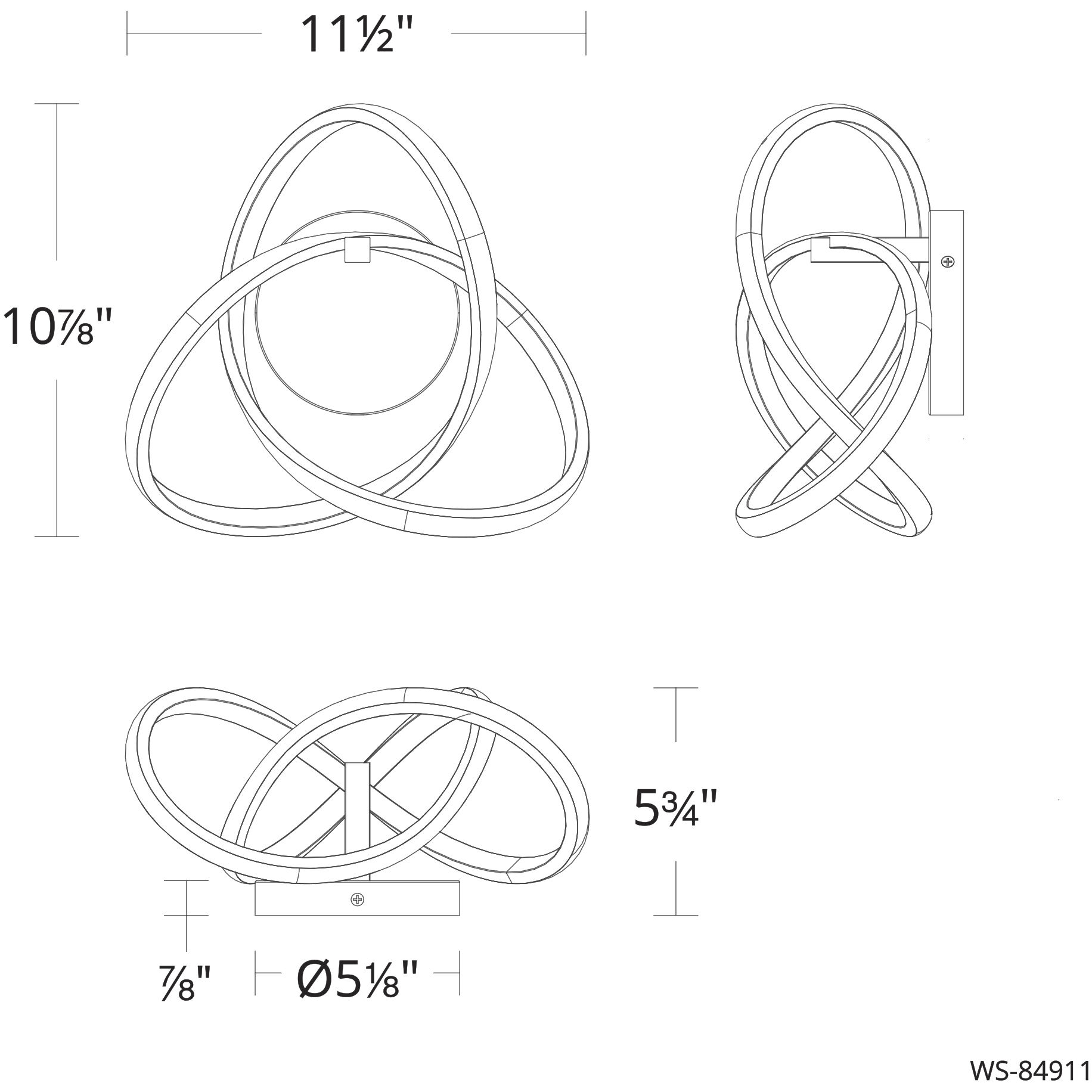 Vornado Wall Sconce Wall Light in Chrome, dweLED