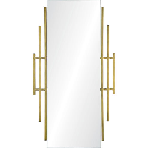 Abi 53.25 X 30 inch Antique Brass Wall Mirror