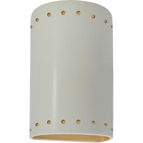 Ambiance Collection LED 9.5 inch Matte White/Champagne Gold Outdoor Wall Sconce