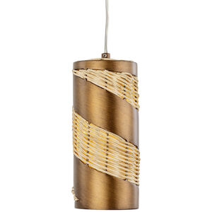 Flow 1 Light 4 inch Baguette Mini Pendant Ceiling Light, Smithsonian Collaboration