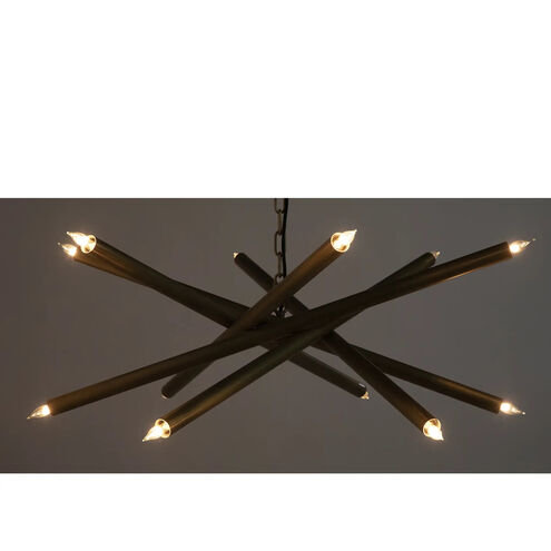 Ikram 12 Light 34 inch Antique Brass Chandelier Ceiling Light, Small
