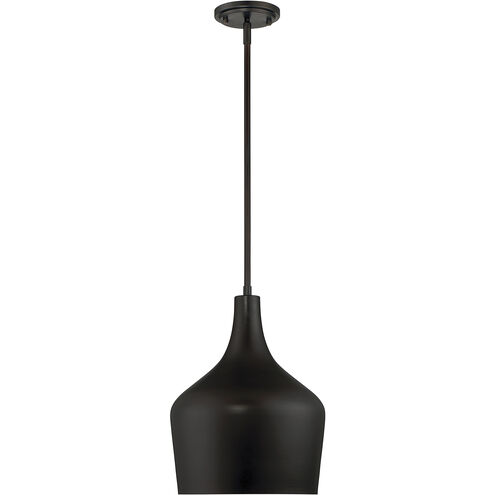 Modern 1 Light 10.5 inch Oil Rubbed Bronze Pendant Ceiling Light
