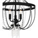 Adelaide 3 Light 16 inch Matte Black Semi-Flush Mount Ceiling Light