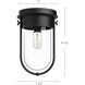 Alora Mood Cyrus 1 Light 7.5 inch Clear Glass/Matte Black Flush Mount Ceiling Light