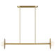 Kelly by Kelly Wearstler Nodes Linear Chandelier Ceiling Light in Burnished Brass