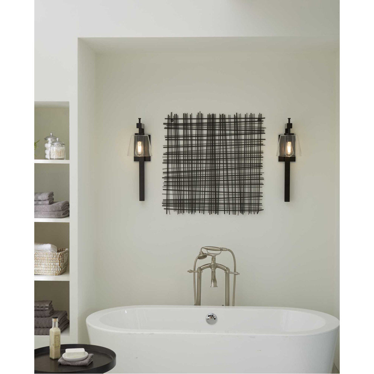 Saffert 1 Light 10 inch Matte Black Wall Bracket Wall Light, Design Series