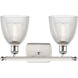 Ballston Castile LED 16 inch White and Polished Chrome Bath Vanity Light Wall Light in Clear Glass, Ballston