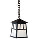Raymond 1 Light 8 inch Mission Brown Pendant Ceiling Light in Gold White Iridescent