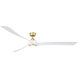 Wrap Custom Brushed Satin Brass Fan Motor, Marine Grade