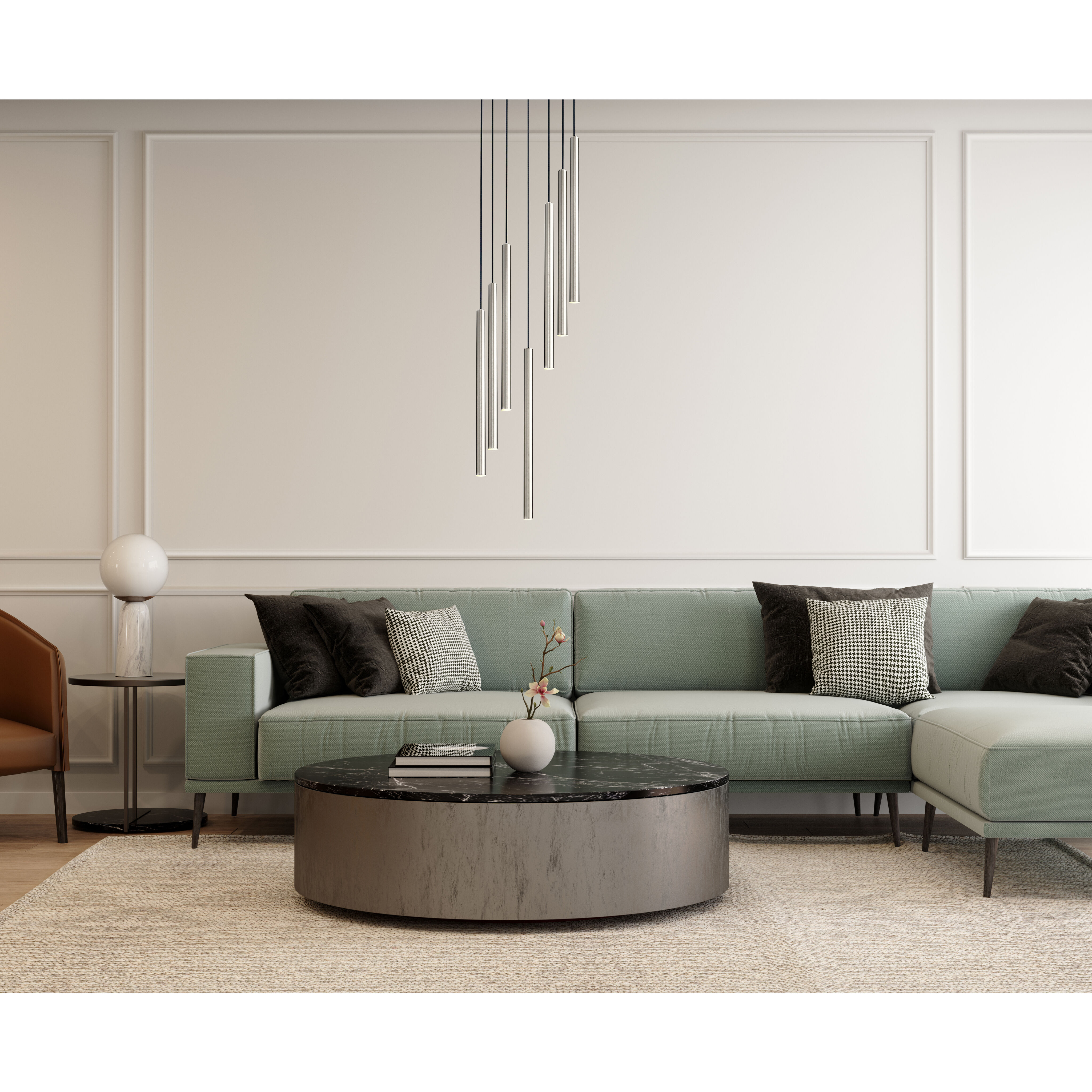 Forest LED 18 inch Brushed Nickel Chandelier Ceiling Light