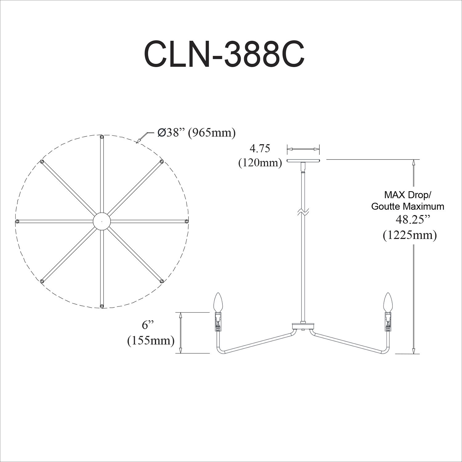 Clayton 8 Light 38 inch Aged Brass Chandelier Ceiling Light