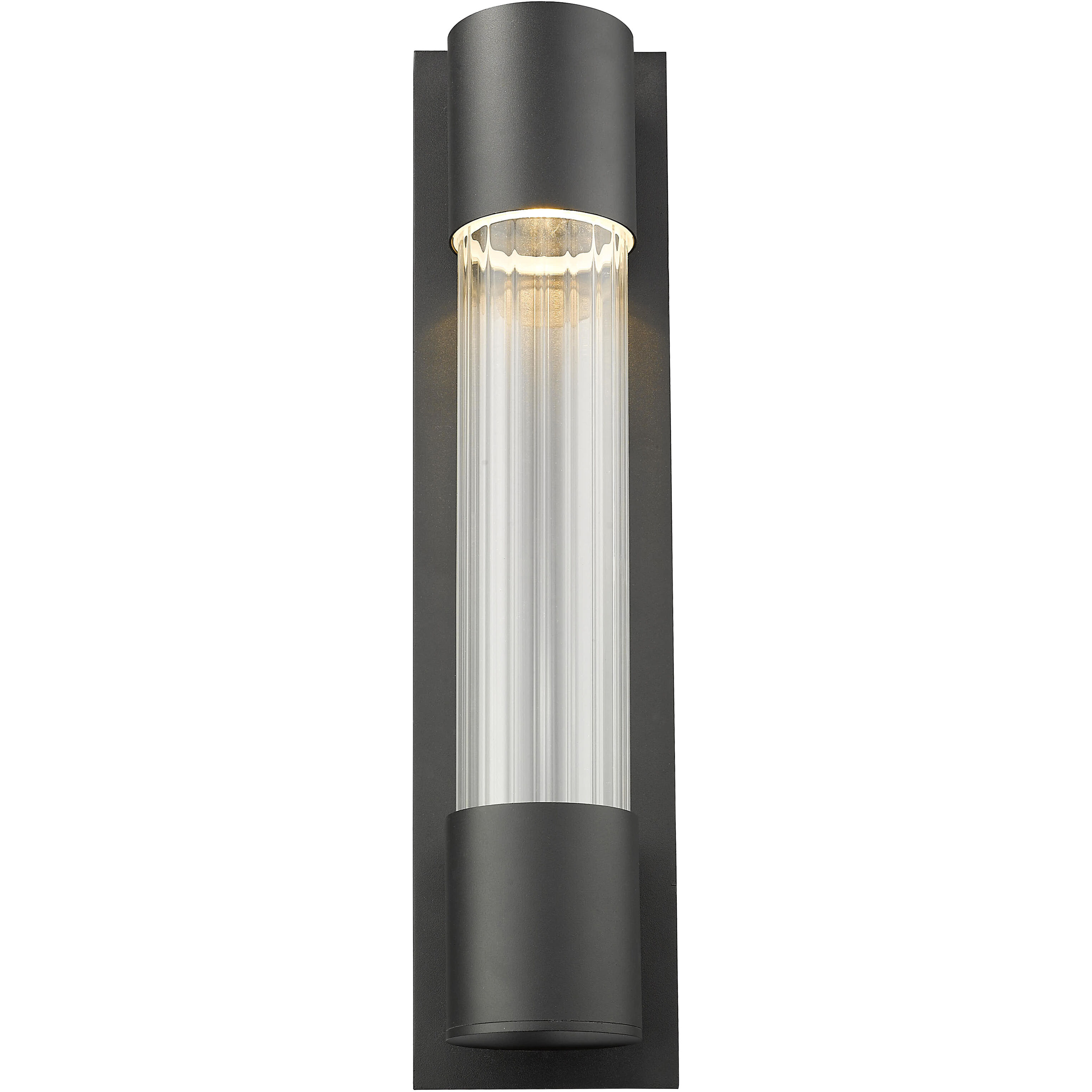 Striate Outdoor Wall Light in Black