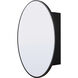 Round 28 X 28 inch Matte Black Medicine Cabinet