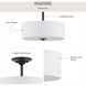 Briscoe 2 Light 13 inch Graphite Semi-Flush Mount Ceiling Light