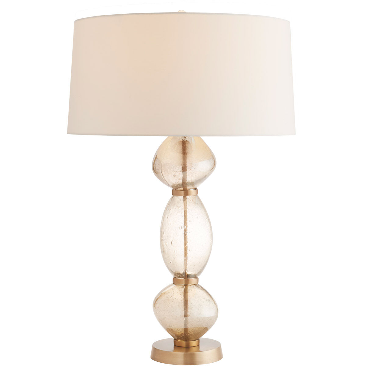 Dreena 32 inch 150.00 watt Smoke Luster and Antique Brass Table Lamp Portable Light