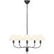 Amber Lewis Griffin LED 31 inch Bronze and Chocolate Leather Chandelier Ceiling Light