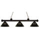 Riviera 3 Light 57 inch Bronze Billiard Ceiling Light in Smoke Acrylic, 10.65