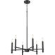 Skyva 6 Light 24.25 inch Matte Black Chandelier Ceiling Light